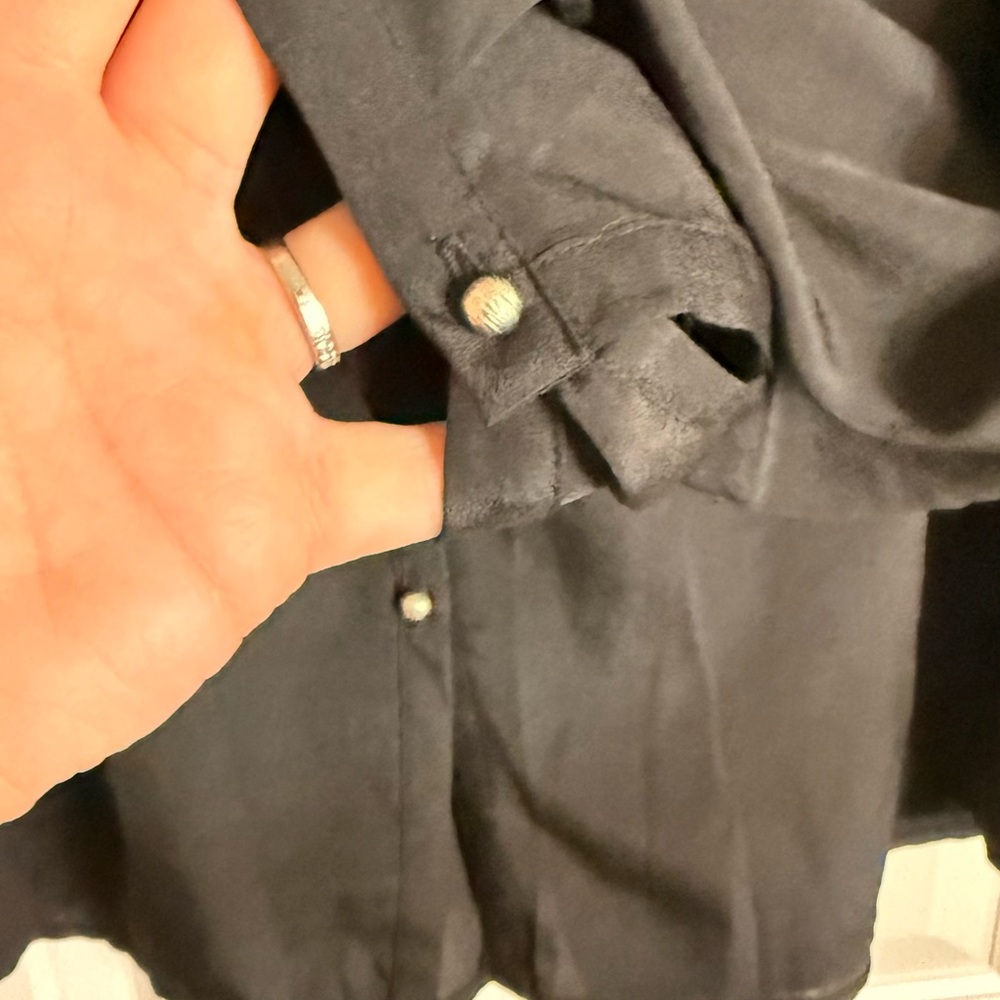 ECI Black Button-Down Blouse - image 3